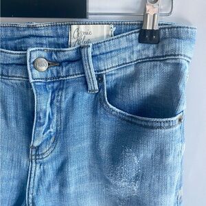 Cosmic Blue Love Women's Cropped Jeans - Light Blue